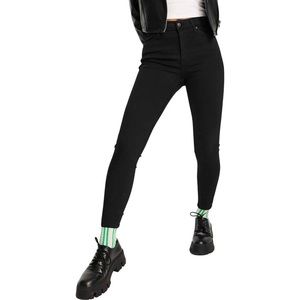 Topshop Moto Jamie petite skinny high-waisted jeans in black 25/28